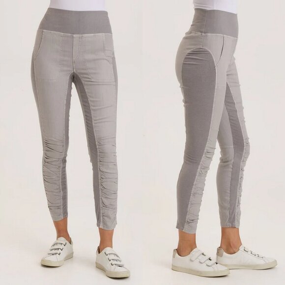 XCVI Wearables Twill Penny Legging in Cotton Grey Pigment - Picture 1 of 6